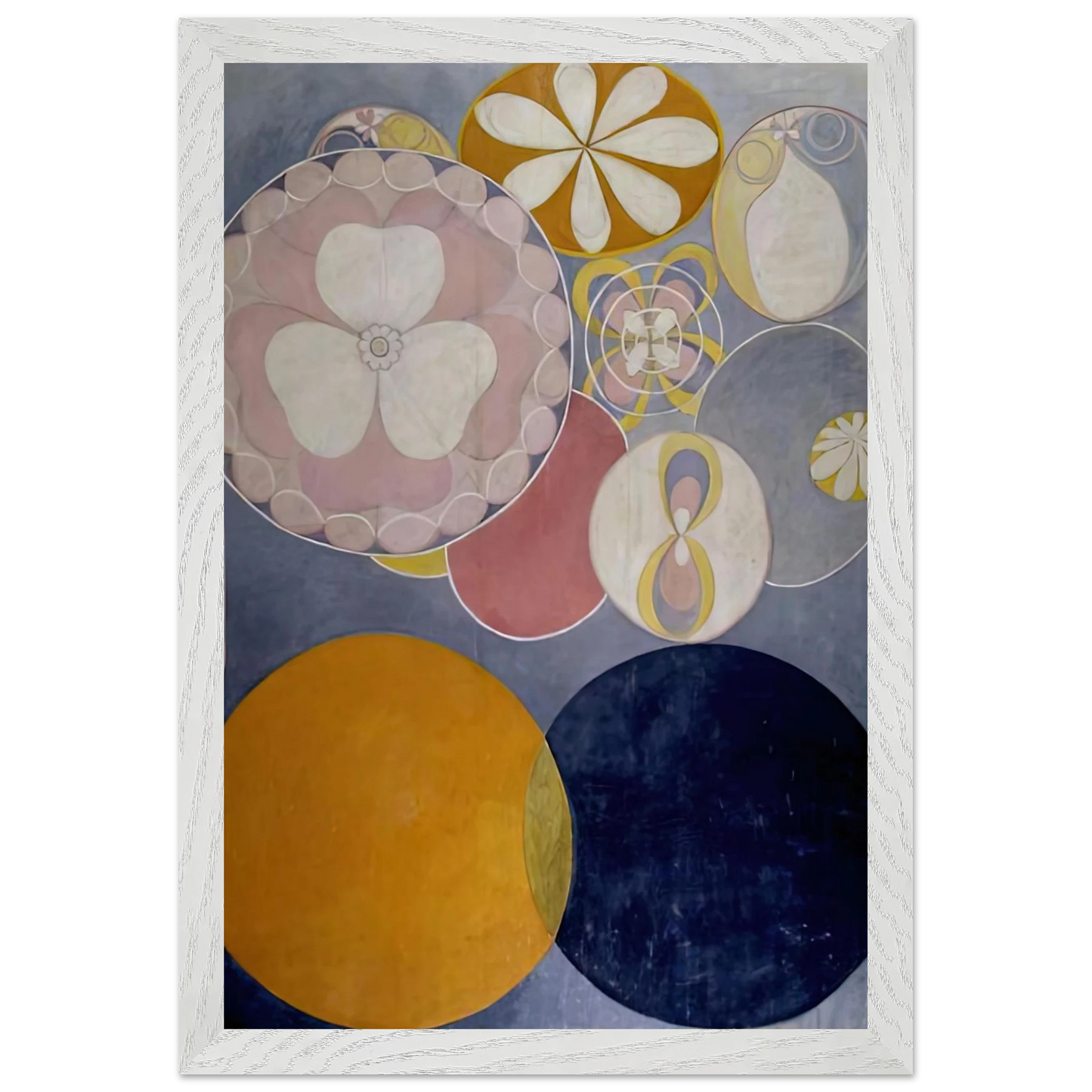 Hilma af Klint - DE TIO ST RSTA N 2 BARNAALDERN 1907 Wall art - 30x40 cm / 12x16 inches - Premium Wooden Framed Poster With Fine Art Paper-canvas - Black frame