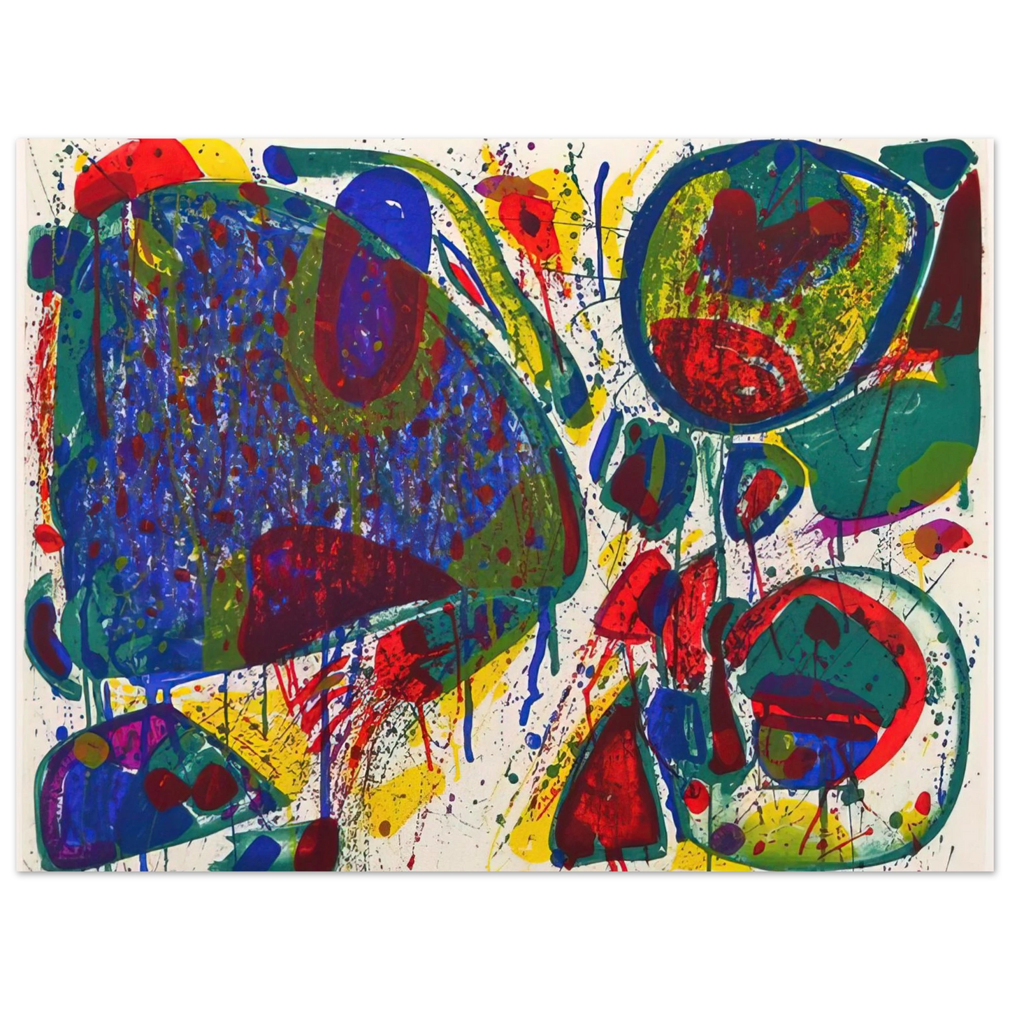 Sam Francis - Variant III  from Bright Jade Ghost   75x100 cm / 30x40inches Fine Art Poster
