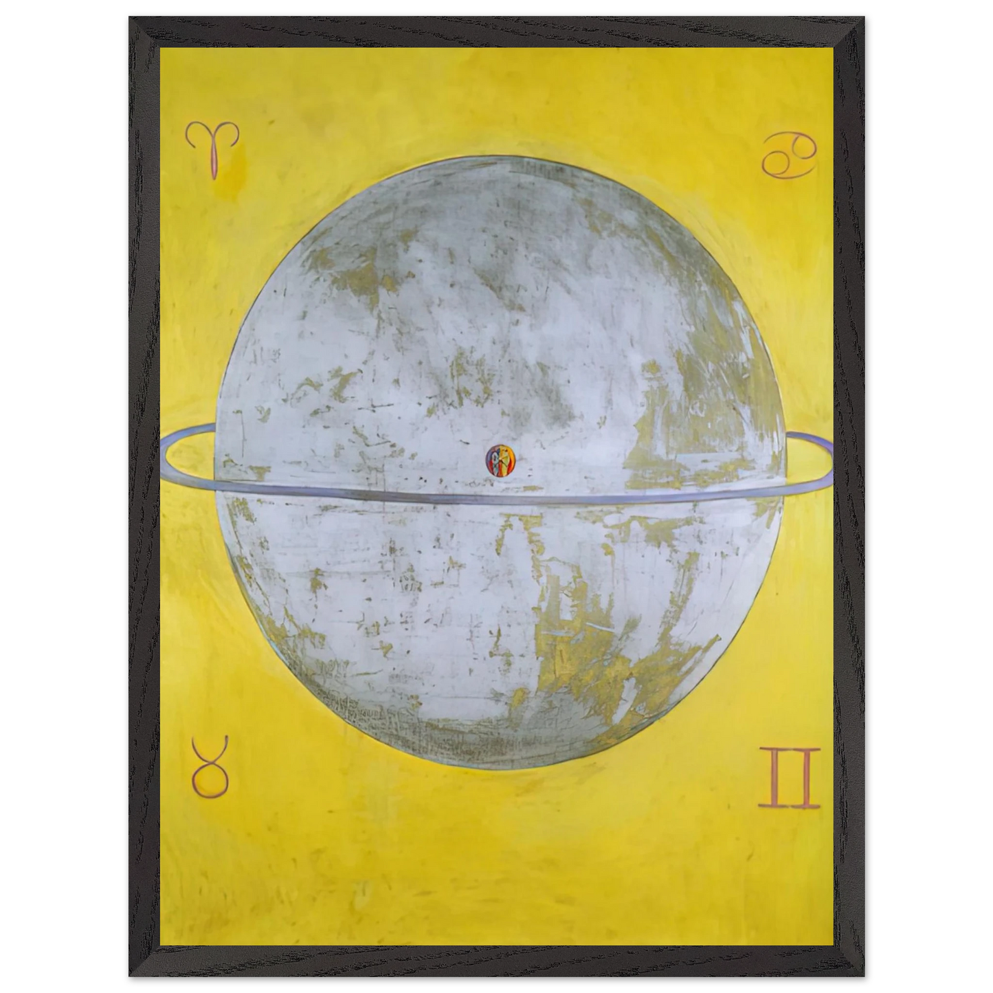 Hilma af Klint - THE DOVE NR 12 1915 Wall art - 45x60 cm / 18x24 inches - Premium Wooden Framed Poster With Fine Art Paper-canvas - Black frame