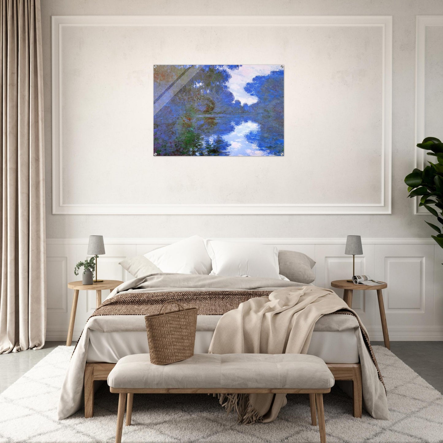 Morning on the Seine, Clear Weather 02 - claude monet Acrylic Print - 70x100 cm / 28x40″ inches