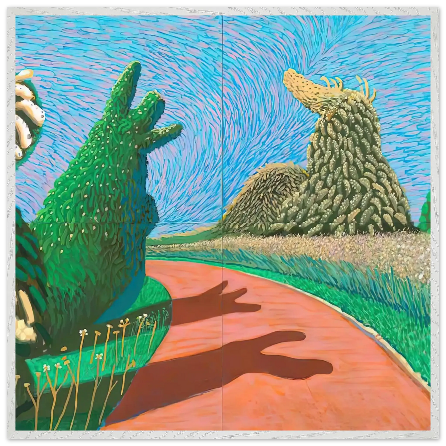 David Hockney - David Hockney Wall art - A1 (59.4 x 84.1  cm) - Premium Wooden Framed Poster With Fine Art Paper - Wood frame