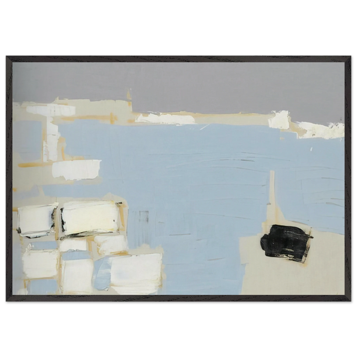Marseille under snow - 1954 - Nicolas de Stael 70x100 cm / 28x40 inches Framed Art Print – Black Wooden Frame