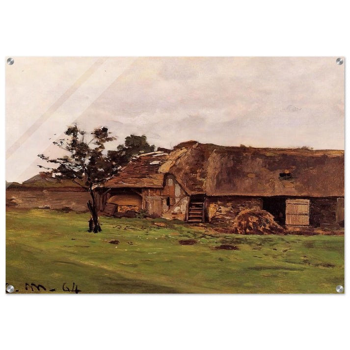 Farm near Honfleur - claude monet Acrylic Print - 70x100 cm / 28x40″ inches