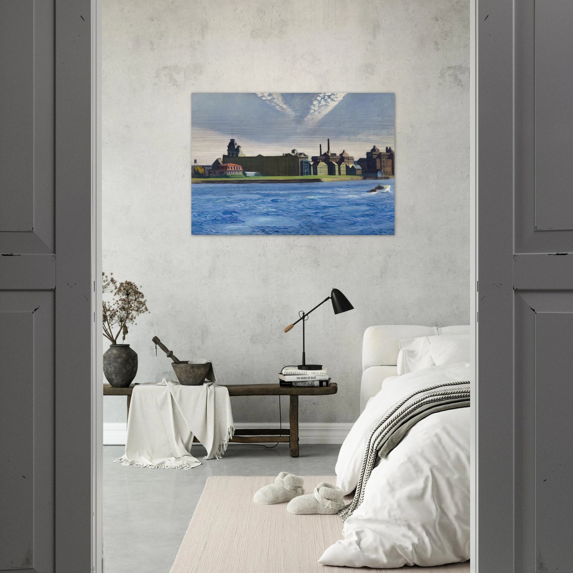 Blackwell s Island - Edward Hopper Brushed Aluminum Print - 70x100 cm / 28x40 inches | Edward Hopper Aluminum Print | Edward Hopper Prints