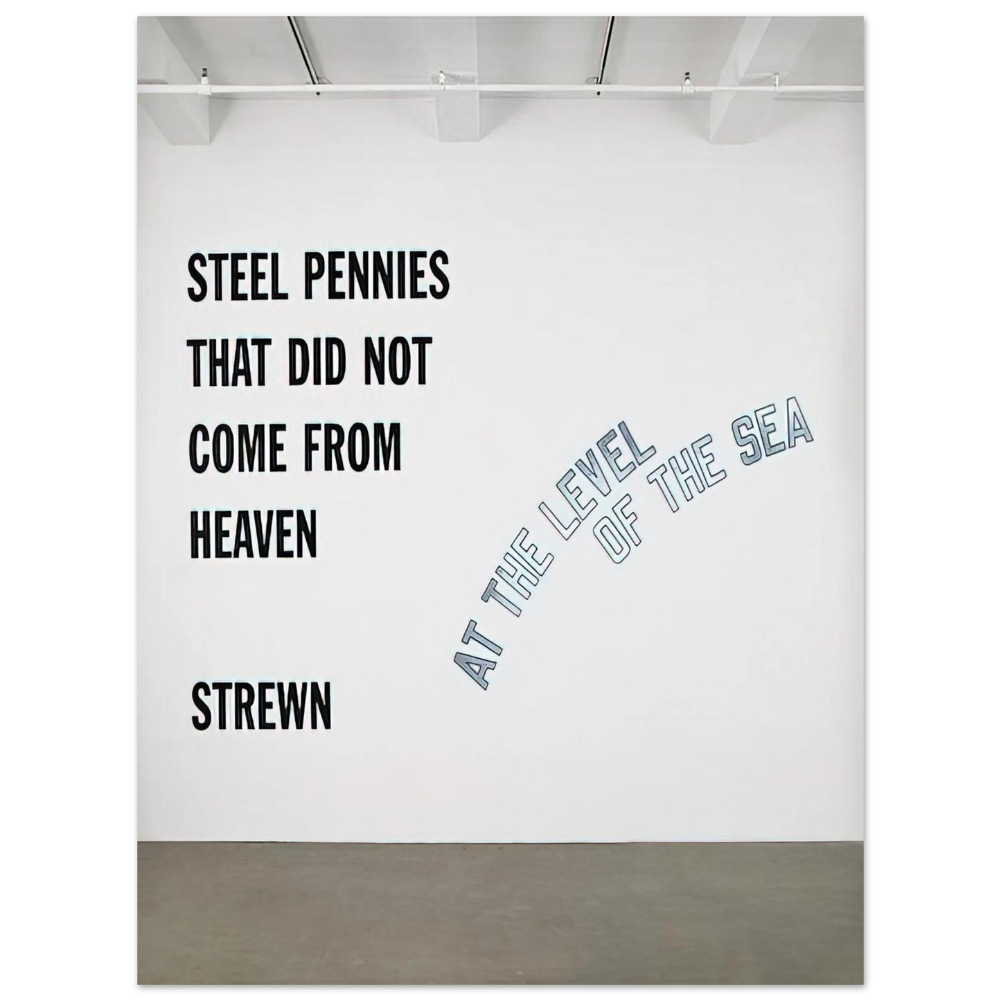 Lawrence Weiner - Steel Pennies That... - 2008  75x100 cm / 30x40inches Fine Art Poster