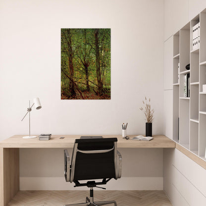 Trees and Undergrowth - Vincent van Gogh Brushed Aluminum Print - 70x100 cm / 28x40 inches | Vincent van Gogh Aluminum Print | Vincent van Gogh Prints