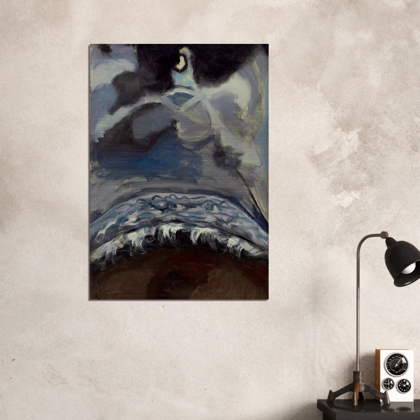 The Sea - Alice Neel Brushed Aluminum Print - 70x100 cm / 28x40 inches | Alice Neel Aluminum Print | Alice Neel Prints
