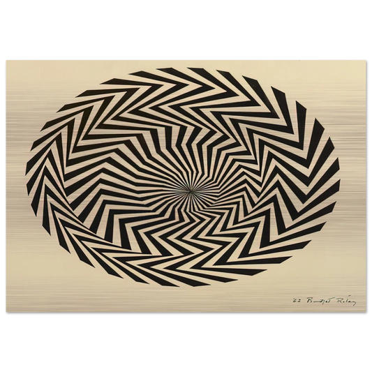 BLAZE STUDY 1962 - Bridget Riley Brushed Aluminum Print - 70x100 cm / 28x40 inches | Bridget Riley Aluminum Print | Bridget Riley Prints