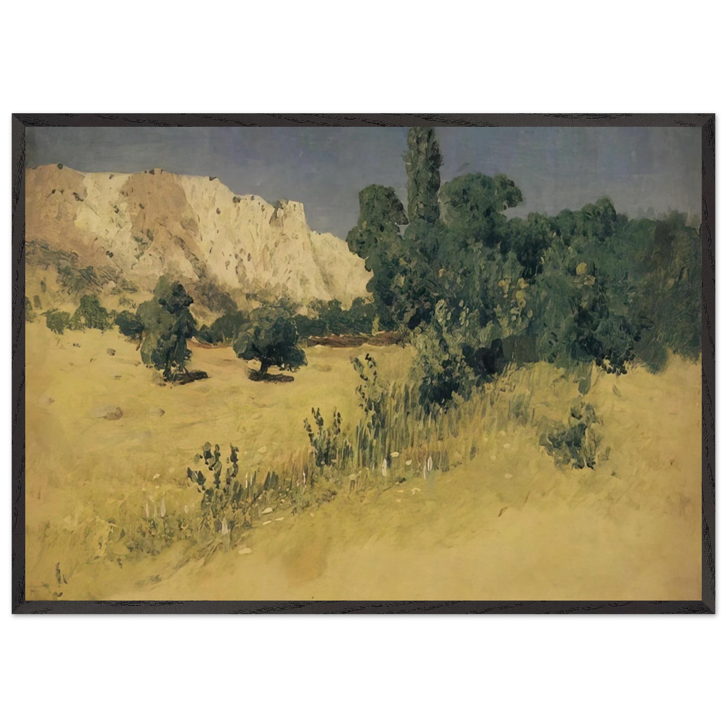 Crimea Yayla - Arkhyp Kuindzhi 70x100 cm / 28x40 inches Framed Art Print – Black Wooden Frame