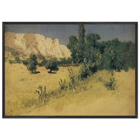 Crimea Yayla - Arkhyp Kuindzhi 70x100 cm / 28x40 inches Framed Art Print – Black Wooden Frame