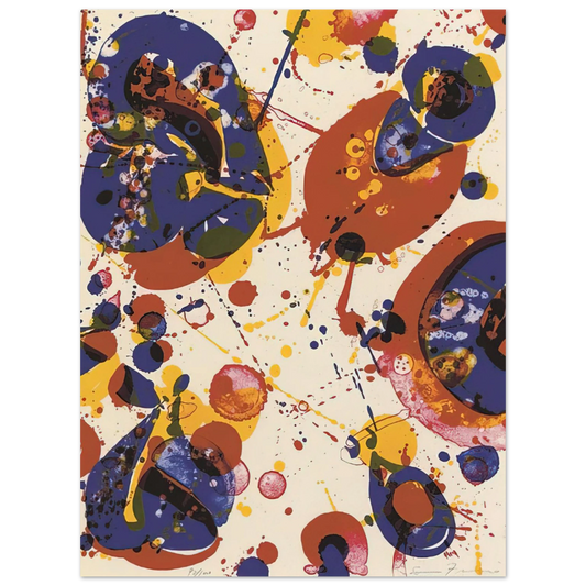 Sam Francis - Untitled  from Pasadena Box   Lembark L58   75x100 cm / 30x40inches Fine Art Poster