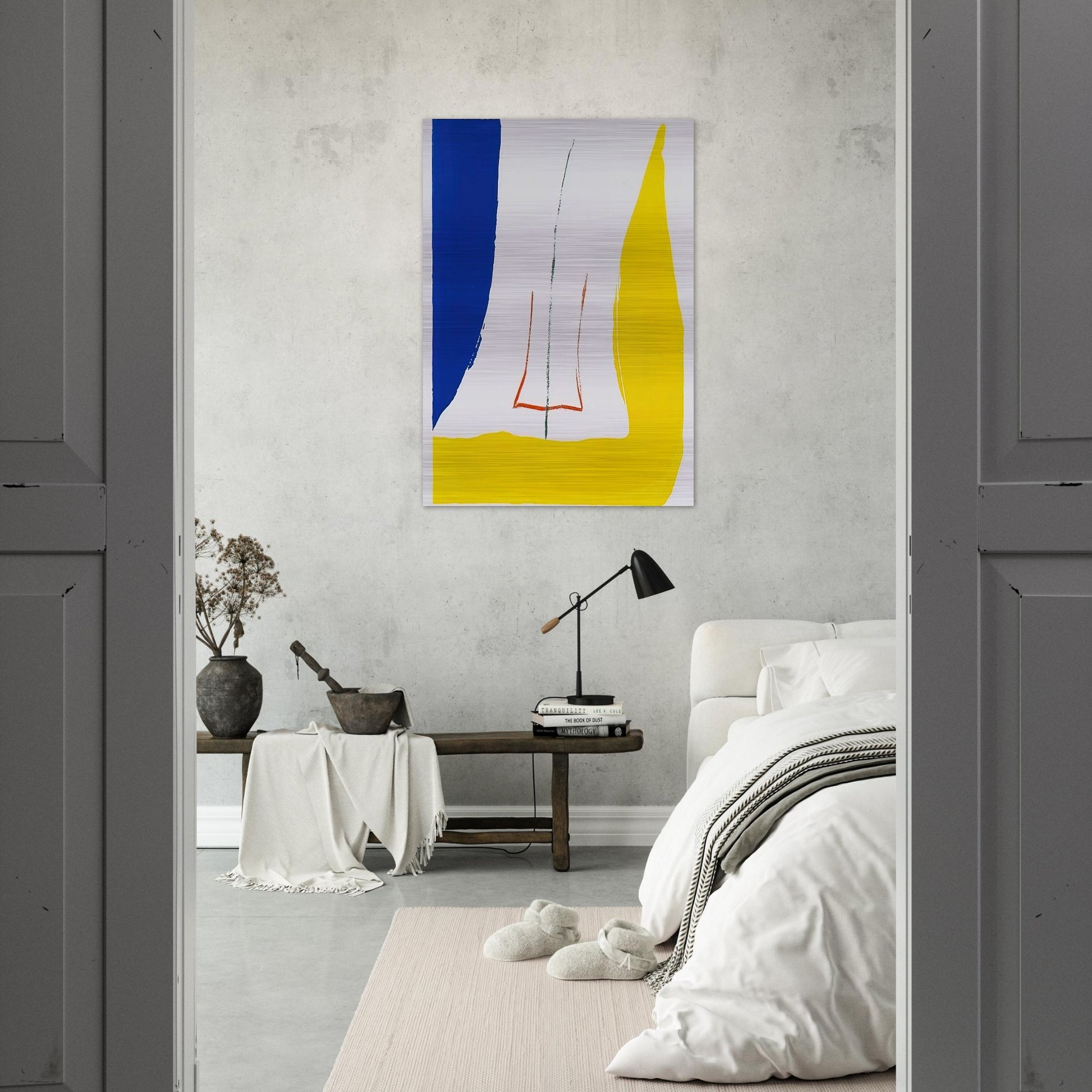 Sun Corner - 1968 - Helen Frankenthaler Brushed Aluminum Print - 70x100 cm / 28x40 inches | Helen Frankenthaler Aluminum Print | Helen Frankenthaler Prints