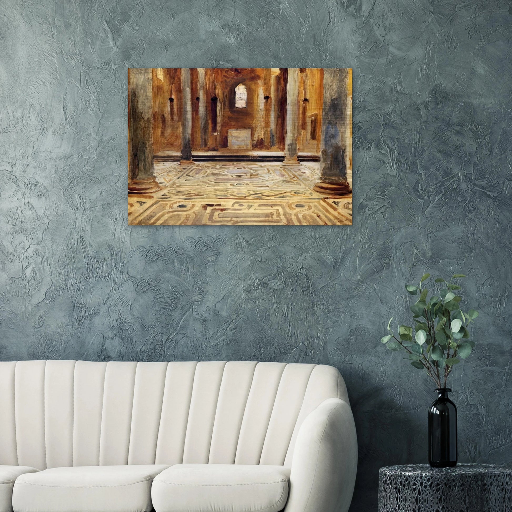 A Mosque, Cairo - John Singer Sargent Brushed Aluminum Print - 70x100 cm / 28x40 inches | John Singer Sargent Aluminum Print | John Singer Sargent Prints