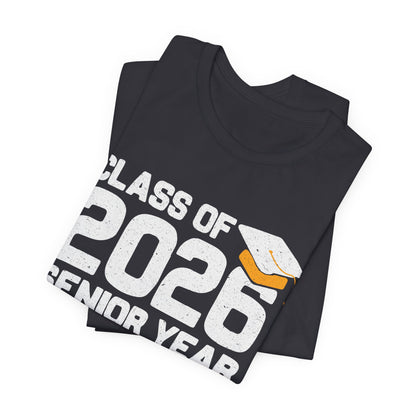 Camiseta de último año de la clase de 2026, camiseta de graduación, regalo de graduación unisex, ropa para estudiantes de último año de secundaria, camiseta con destino a la universidad