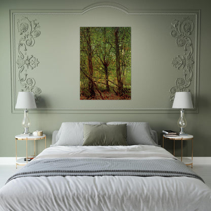 Trees and Undergrowth - Vincent van Gogh Brushed Aluminum Print - 70x100 cm / 28x40 inches | Vincent van Gogh Aluminum Print | Vincent van Gogh Prints