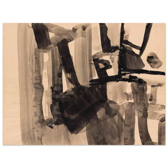 Nasreen Mohamedi - Untitled - Abstract Expressionism  75x100 cm / 30x40inches Fine Art Poster