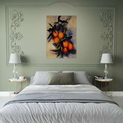 Branch of Orange Bearing Fruit - claude monet Brushed Aluminum Print - 70x100 cm / 28x40 inches | claude monet Aluminum Print | claude monet Prints