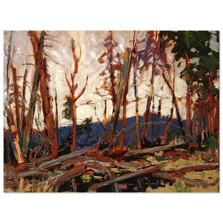 Tom Thomson - BURNT COUNTRY EVENING SKETCH FOR BURNT LAND 1914  75x100 cm / 30x40inches Fine Art Poster