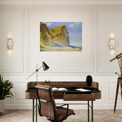 Cliffs near Pourville - claude monet Brushed Aluminum Print - 70x100 cm / 28x40 inches | claude monet Aluminum Print | claude monet Prints