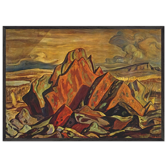 Hills at Great Bear Lake - 1953 - AY Jackson 70x100 cm / 28x40 inches Framed Art Print – Black Wooden Frame