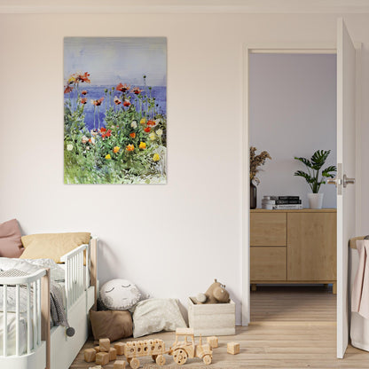 Poppies, Isles of Shoals 02 - Childe Hassam Brushed Aluminum Print - 70x100 cm / 28x40 inches | Childe Hassam Aluminum Print | Childe Hassam Prints