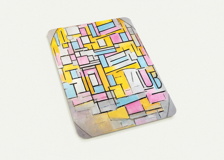 Composition with Oval in Color Planes II By Piet Mondrian Pack of 10 Post Cards | Piet Mondrian Post Cards | A6 (10.5 x 14.8 cm) - 4.1 x 5.8 inches