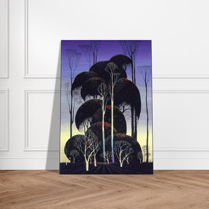 Forest Arabesque - Eyvind Earle Brushed Aluminum Print - 70x100 cm / 28x40 inches | Eyvind Earle Aluminum Print | Eyvind Earle Prints