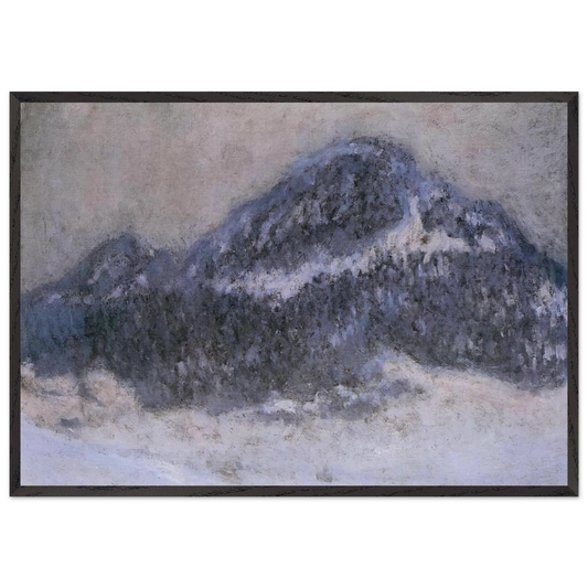 Mount Kolsaas in Misty Weather - claude monet 70x100 cm / 28x40 inches Framed Art Print – Black Wooden Frame