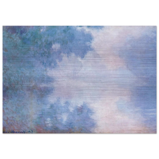 Morning on the Seine, Mist - claude monet Brushed Aluminum Print - 70x100 cm / 28x40 inches | claude monet Aluminum Print | claude monet Prints