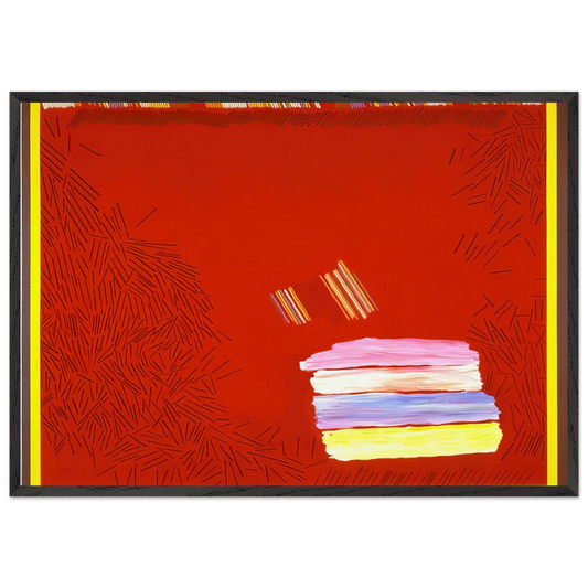 Saint Augustine - 1968 - Ronnie Landfield 70x100 cm / 28x40 inches Framed Art Print – Black Wooden Frame