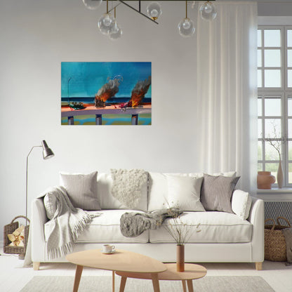 Longo Crash - 1982 - Carlos Almaraz Brushed Aluminum Print - 70x100 cm / 28x40 inches | Carlos Almaraz Aluminum Print | Carlos Almaraz Prints