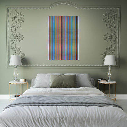 BIG BLUE 1982 - Bridget Riley Brushed Aluminum Print - 70x100 cm / 28x40 inches | Bridget Riley Aluminum Print | Bridget Riley Prints