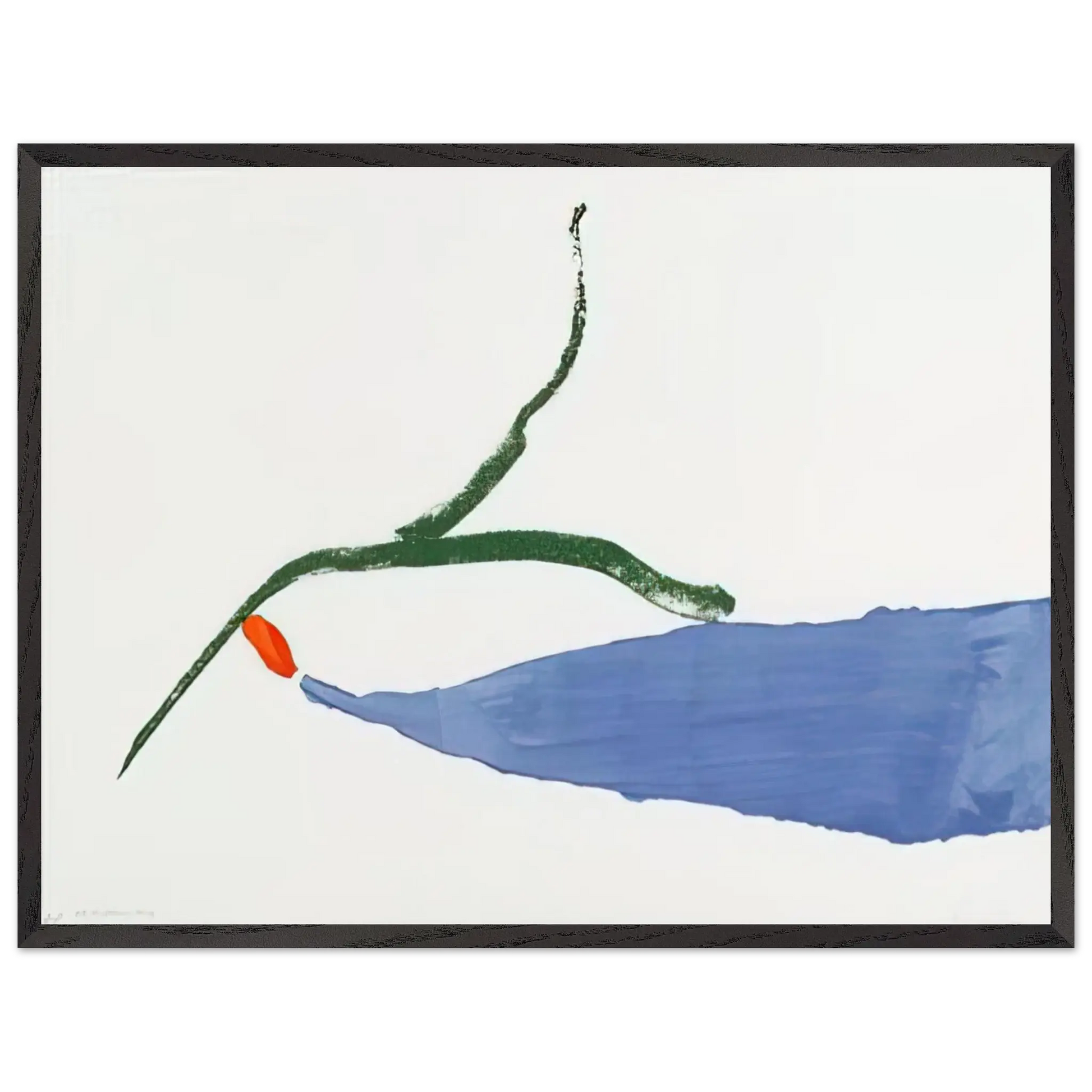 Helen Frankenthaler - A Little Zen - 1970 Wall art - 70x100 cm / 28x40 Inches - Premium Wooden Framed Poster With Fine Art Paper - White frame