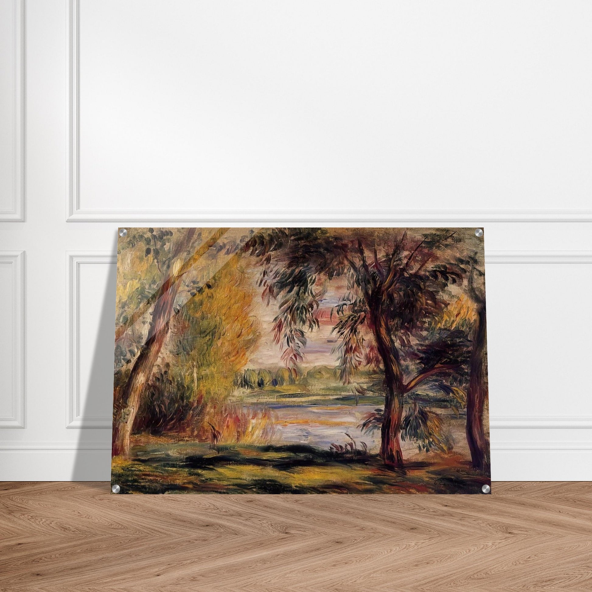 Trees by the Water - Pierre-Auguste Renoir Acrylic Print - 70x100 cm / 28x40″ inches | Pierre-Auguste Renoir Wall Art | Pierre-Auguste Renoir Prints