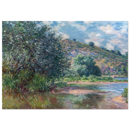 Landscape at Port-Villez - claude monet Brushed Aluminum Print - 70x100 cm / 28x40 inches | claude monet Aluminum Print | claude monet Prints