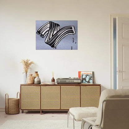 WHITE BRUSHSTROKE I 1965 - Roy Lichtenstein Brushed Aluminum Print - 70x100 cm / 28x40 inches | Roy Lichtenstein Aluminum Print | Roy Lichtenstein Prints