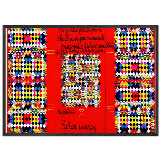 Solar Energy Optics - 1975 - Alfred Jensen 70x100 cm / 28x40 inches Framed Art Print – Black Wooden Frame