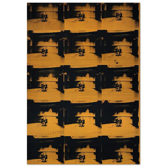 Orange Disaster - Andy Warhol Brushed Aluminum Print - 70x100 cm / 28x40 inches | Andy Warhol Aluminum Print | Andy Warhol Prints