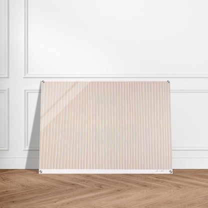 Untitled Pink, Yellow and White - 1980 - Gene Davis Acrylic Print - 70x100 cm / 28x40″ inches