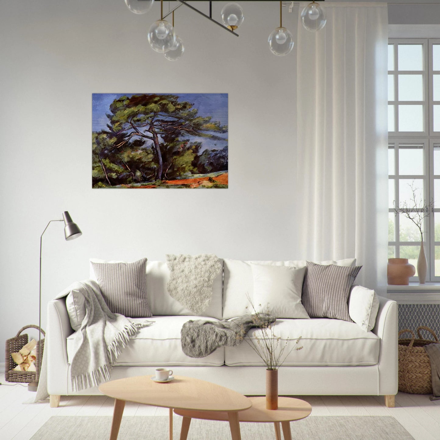The Great Pine - Paul Cézanne Brushed Aluminum Print - 70x100 cm / 28x40 inches | Paul Cézanne Aluminum Print | Paul Cézanne Prints