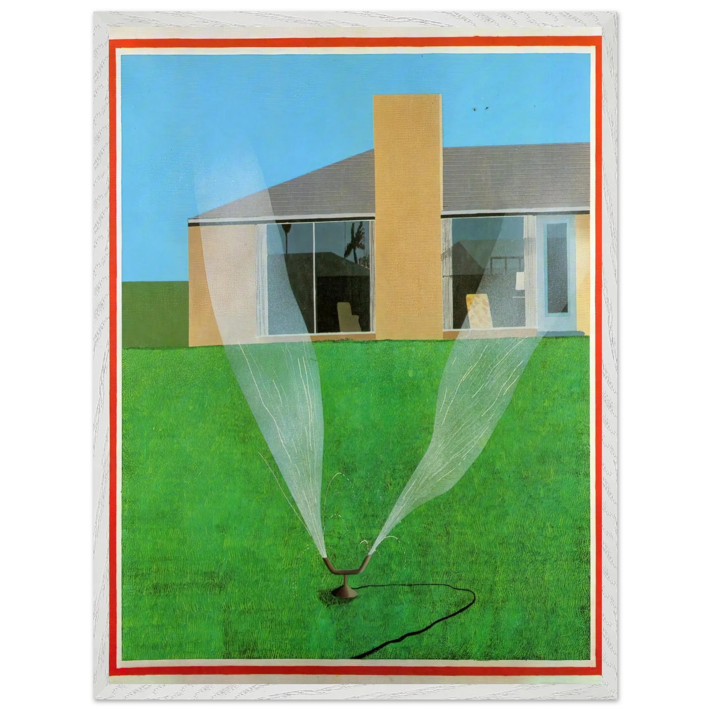 David Hockney - David Hockney Wall art - A2 (42 x 59.4  cm) - Premium Wooden Framed Poster With Fine Art Paper-canvas - Wood frame