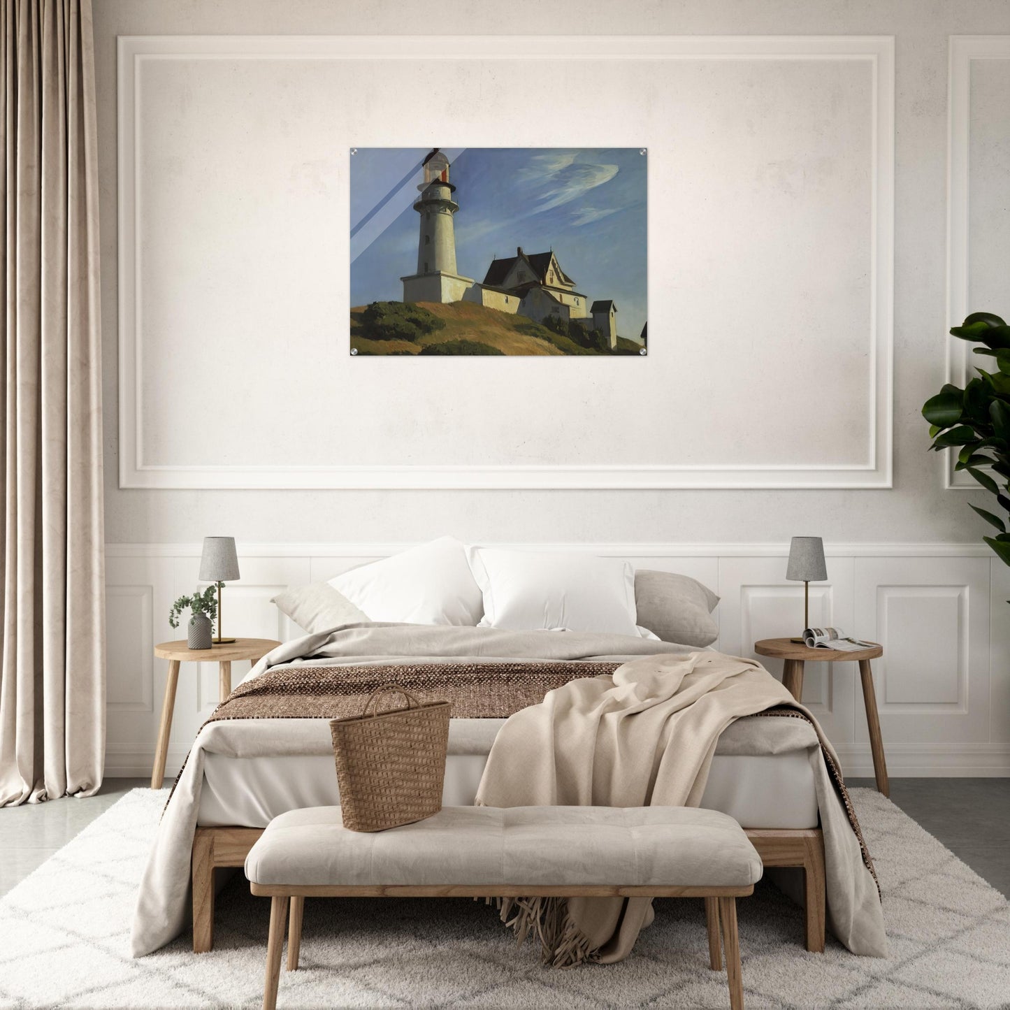 Lighthouse at Two Lights - Edward Hopper Acrylic Print - 70x100 cm / 28x40″ inches | Edward Hopper Wall Art | Edward Hopper Prints