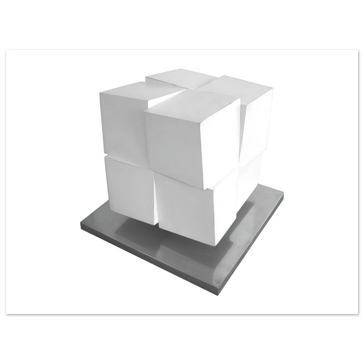 Jeremy Moon - Split Cube - 1962  75x100 cm / 30x40inches Fine Art Poster