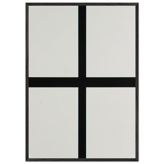 Trames 0-90---40 mm au trait et pleines - 1972 - Francois Morellet 70x100 cm / 28x40 inches Framed Art Print – Black Wooden Frame