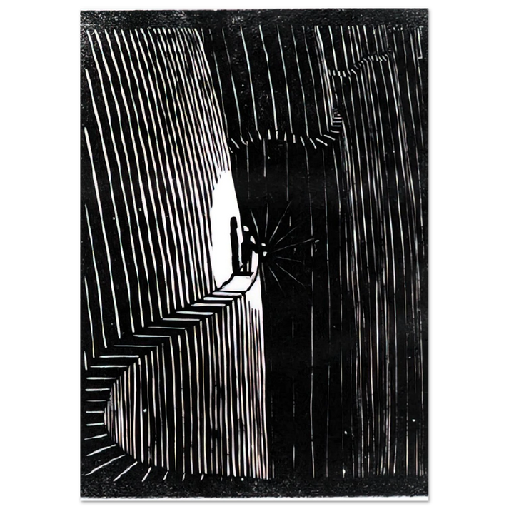 MC Escher - ESCHER (7) Wall Art - 60x80 cm / 24x32 inches - Premium Wooden Framed Poster With Fine Art Paper - Black frame