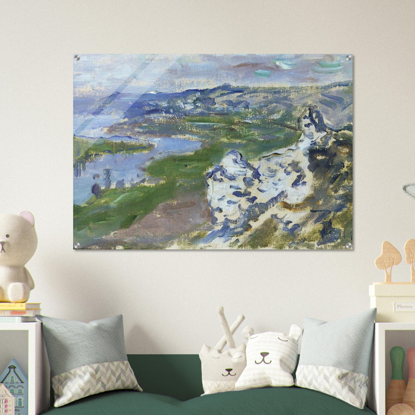 The Seine, seen from the heights Chantemesle - claude monet Acrylic Print - 70x100 cm / 28x40″ inches