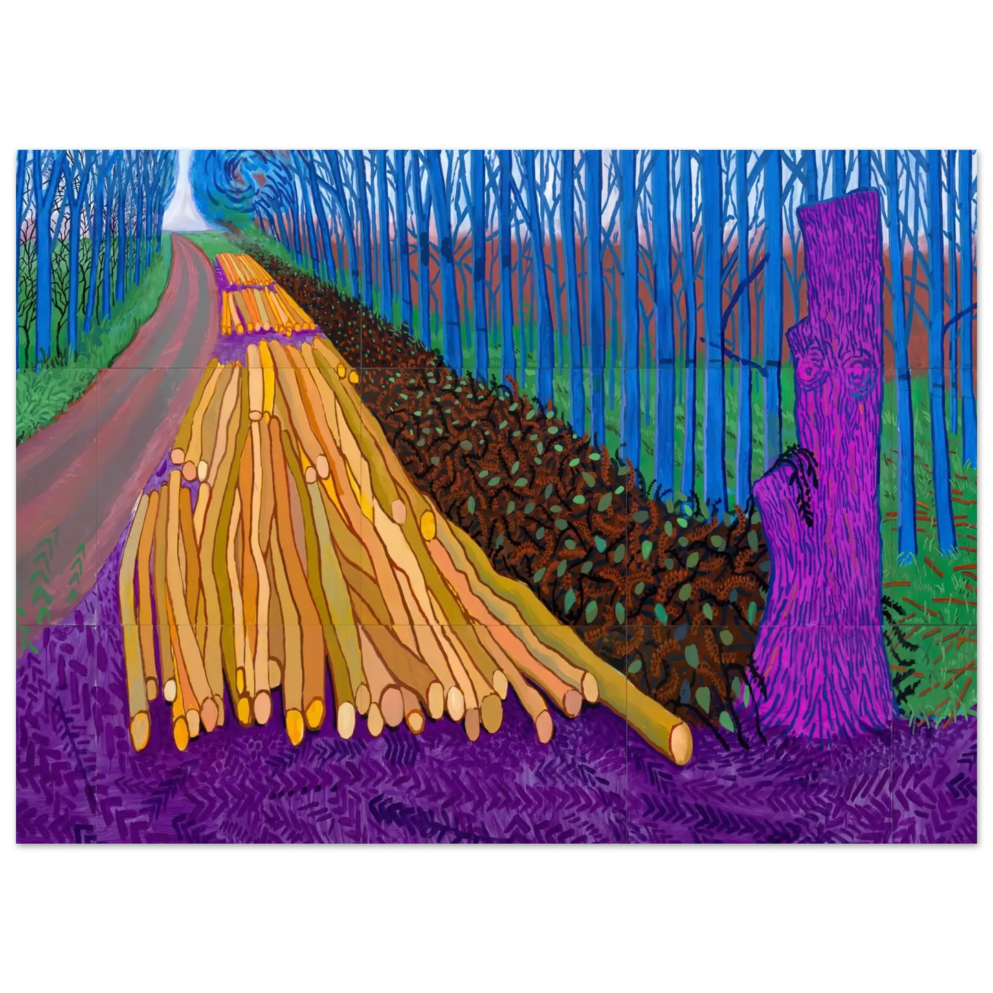 David Hockney - David Hockney Wall art - 30x40 cm / 12x16 Inches - Premium Wooden Framed Poster With Fine Art Paper - White frame