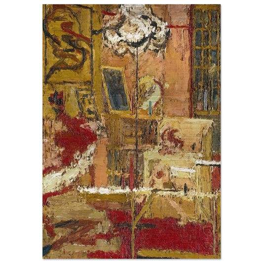 THE SITTING ROOM - Frank Auerbach Brushed Aluminum Print - 70x100 cm / 28x40 inches | Frank Auerbach Aluminum Print | Frank Auerbach Prints