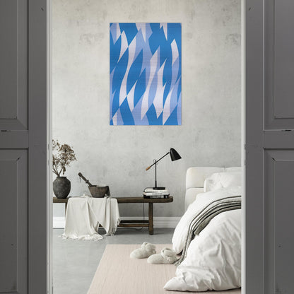 TWO BLUES 2003 - Bridget Riley Brushed Aluminum Print - 70x100 cm / 28x40 inches | Bridget Riley Aluminum Print | Bridget Riley Prints