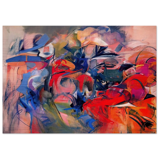 Fanfare - 1968 - Miriam Schapiro Brushed Aluminum Print - 70x100 cm / 28x40 inches | Miriam Schapiro Aluminum Print | Miriam Schapiro Prints